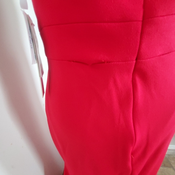 Aqua V-neck Cutout Dress - Picture 5 of 13